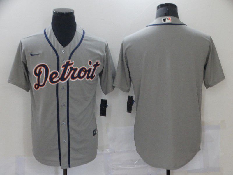 Men Detroit Tigers Blank Grey Game 2021 Nike MLB Jersey->detroit tigers->MLB Jersey